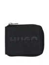 Hugo Boss Logo-embossed Wallet In Black
