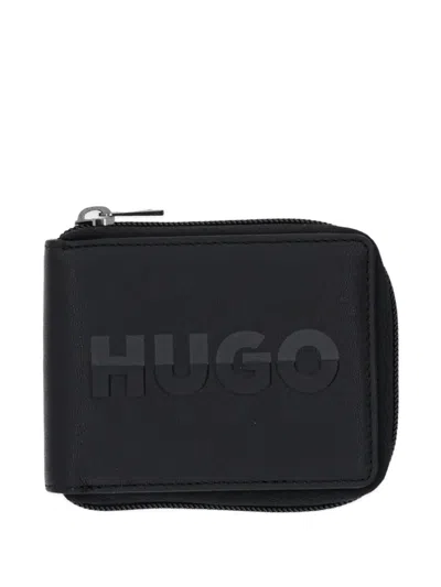 Hugo Boss Logo-embossed Wallet In Black
