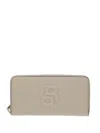Hugo Boss Logo-embossed Wallet In Gray