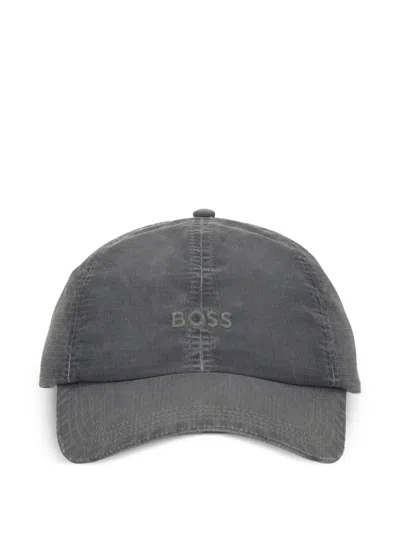 Hugo Boss Logo-embroidered Baseball Cap In Brown