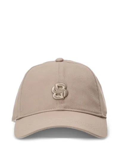 Hugo Boss Logo-embroidered Baseball Cap In Neutral