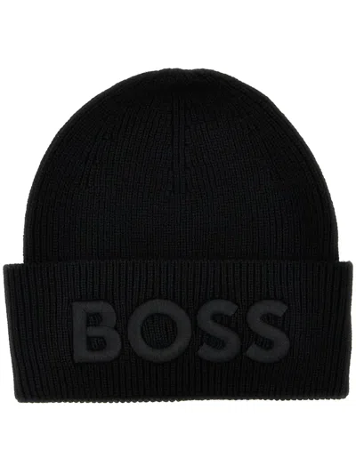 Hugo Boss Logo-embroidered Beanie Hat