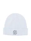 Hugo Boss Logo-embroidered Beanie Hat In Gray
