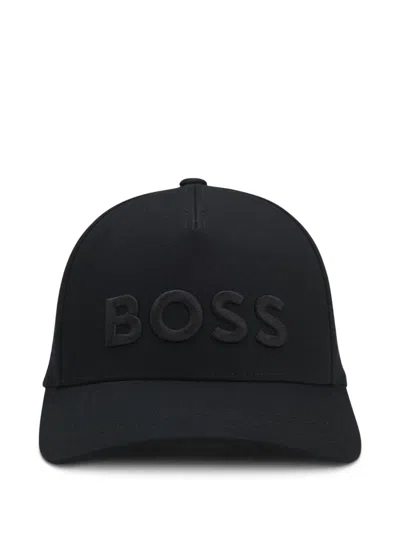 Hugo Boss Logo-embroidered Cap In Black