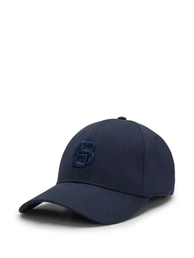 Hugo Boss Logo-embroidered Cap In Blue