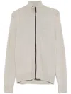 Hugo Boss Logo-embroidered Cardigan In Grey