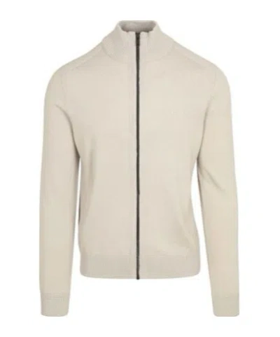 HUGO BOSS LOGO-EMBROIDERED CARDIGAN
