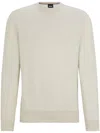 Hugo Boss Pacas Knitwear With Classic Crew Neck In Neutrals