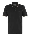 Hugo Boss Contrast Trim Parlay Polo Shirt In Black