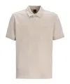 Hugo Boss Pe Interlock Mens Polo Shirt With Logo Print In Transparent