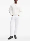 Hugo Boss Relaxed-fit Sweatshirt In Cotton Terry With Logo Print In Neutral