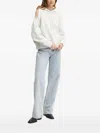 Hugo Boss Logo-embroidered Cut-out Hoodie In White