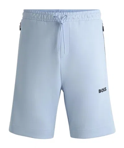 HUGO BOSS LOGO-EMBROIDERED DRAWSTRING SHORTS
