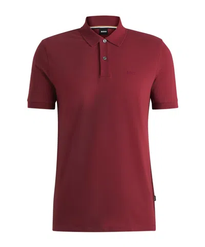 HUGO BOSS LOGO-EMBROIDERED POLO SHIRT