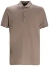 Hugo Boss Logo-embroidered Polo Shirt In Brown