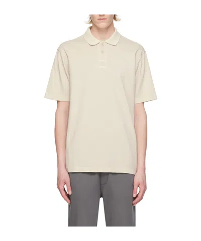 Hugo Boss Beige Embroidered Polo In 271-light Beige