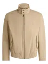 Hugo Boss Logo-embroidered Raincoat In Neutrals
