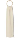 Hugo Boss Logo-embroidered Scarf In Neutrals