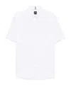 Hugo Boss Relaxed-fit Shirt In Italian-made Cotton Poplin In White