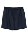 Hugo Boss Logo-embroidered Shorts In Blue