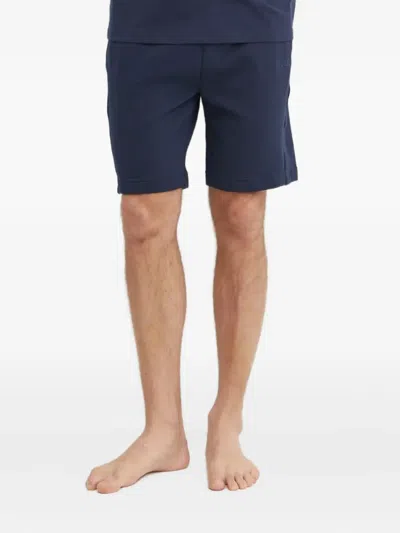 Hugo Boss Logo-embroidered Shorts In Blue