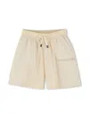 Hugo Boss Logo-embroidered Shorts In Neutrals
