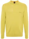 Hugo Boss Logo-embroidered Sweater In 绿色