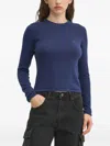Hugo Boss Logo-embroidered Sweater In Blue