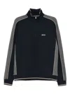 Hugo Boss Logo-embroidered Sweatshirt In Black
