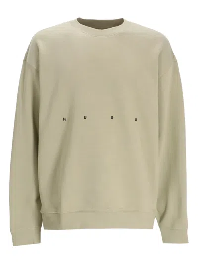 Hugo Boss Logo-embroidered Sweatshirt In Green