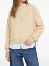 Hugo Boss Logo-embroidered Sweatshirt In Neutral