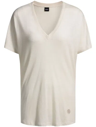 HUGO BOSS LOGO-EMBROIDERED T-SHIRT
