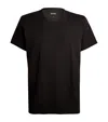 Hugo Boss Mens Black Logo-print Short-sleeve Cotton T-shirt In Black