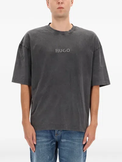 Hugo Boss T-shirt With Logo In Gray