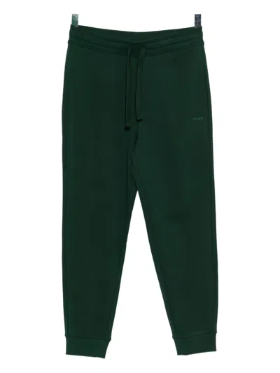 Hugo Boss Logo-embroidered Track Pants In Green