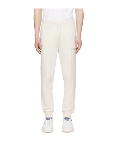 Hugo Boss Logo-embroidered Track Pants In White