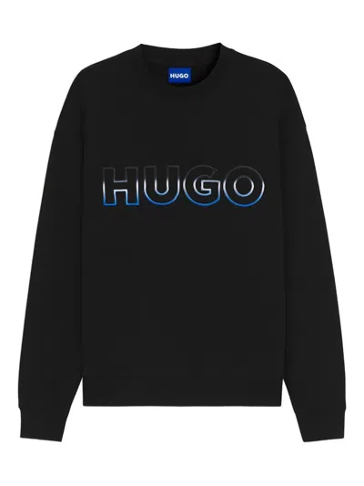 Hugo Boss Logo-embroidererd Sweatshirt In Black