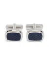 Hugo Boss Logo-engraved Cufflinks In Blue