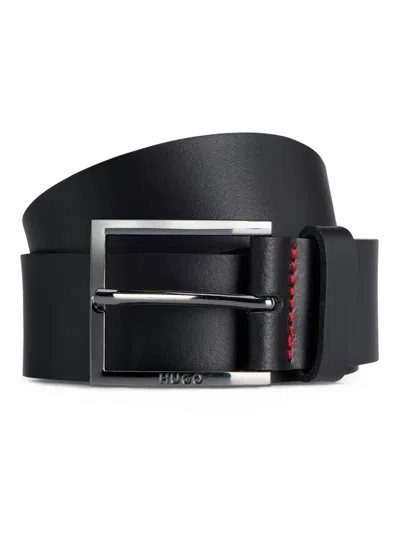 Hugo Boss Logo-engraved Leather Belt In Multicolor