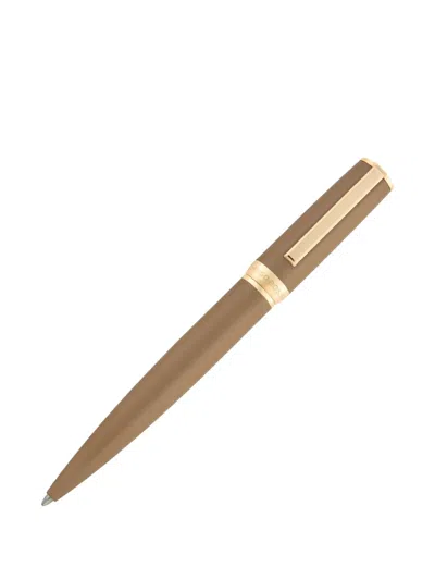Hugo Boss Logo-engraved Pen In Brown