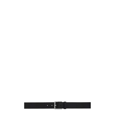 Hugo Boss Logo Engraving Belt In Black