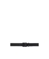 Hugo Boss Logo-engraved Leather Belt In Black