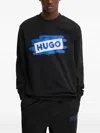 Hugo Boss Logo Graphic Sweatshirt In Black