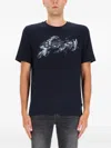 Hugo Boss Thompson Embossed Logo Graphic T-shirt In Blue