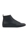 Hugo Boss Logo High-top Board Shoes In Black