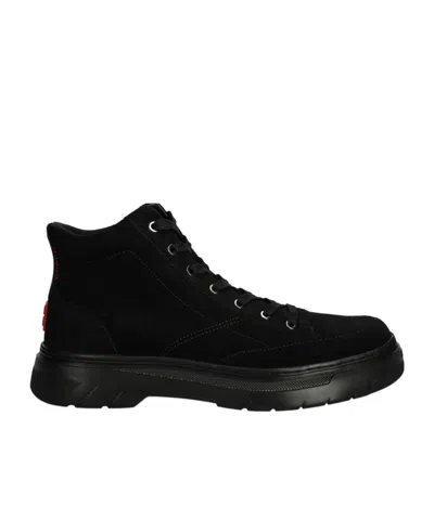 Hugo Boss Logo High Top Sneakers In Black