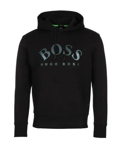 Hugo Boss Logo Hooded Sweater In Black