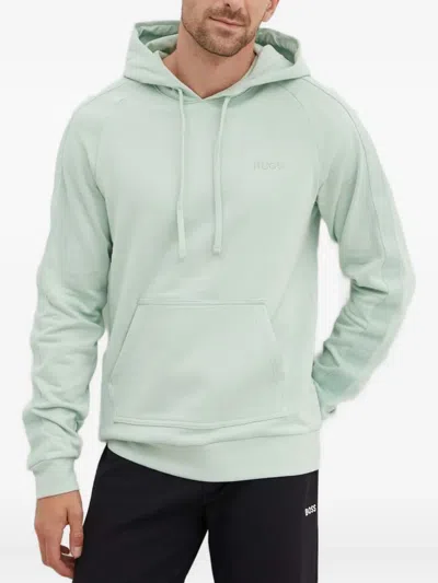 Hugo Boss Logo Hooded Sweatshirt In Green