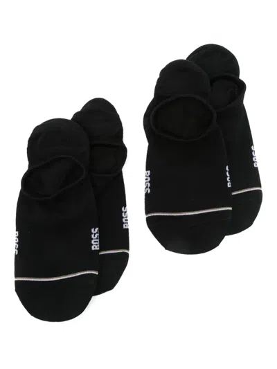Hugo Boss Logo-intarsia Socks (pack Of Two)