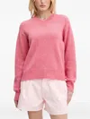 Hugo Boss Logo-intarsia V-neck Sweater In Pink